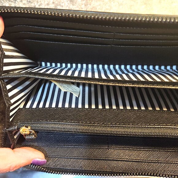 Kate Spade Zip Wallet - Metallic Pink - Like New - Picture 5 of 11